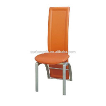 Banquete Backrest Dining Chair, Upscale PVC Metal Dining Chair para o Hotel